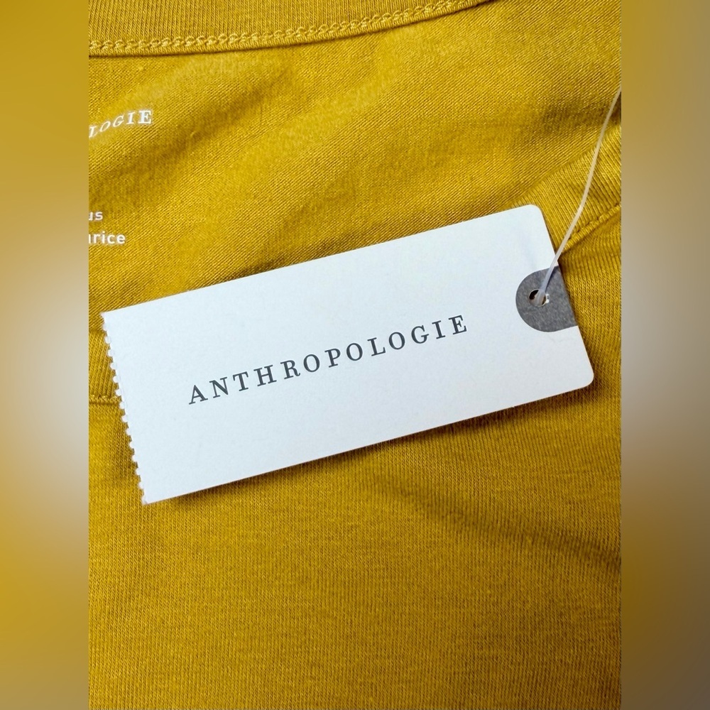 By Anthropologie Long Sleeve Tee Size Medium NWT - Picture 8 of 9